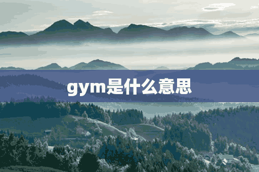 gym是什么意思(gym是什么意思中文)